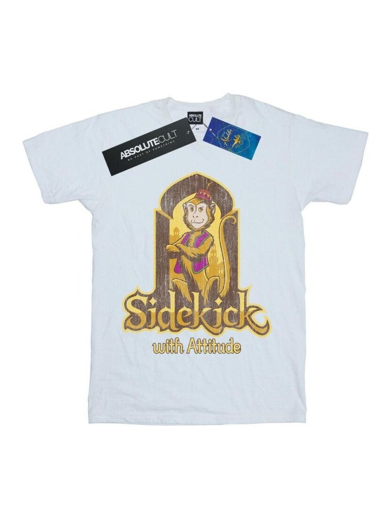 Disney - T-shirt SIDEKICK ATTITUDE Blanc - Kiabi
