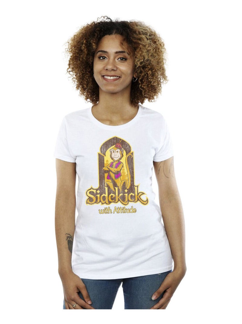 Disney - T-shirt SIDEKICK ATTITUDE Blanc - Kiabi