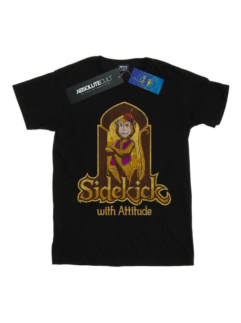 Disney - T-shirt SIDEKICK ATTITUDE Noir - Kiabi