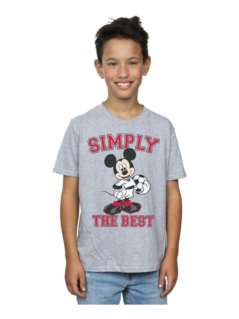 Disney - T-shirt SIMPLY THE BEST Gris chiné - Kiabi