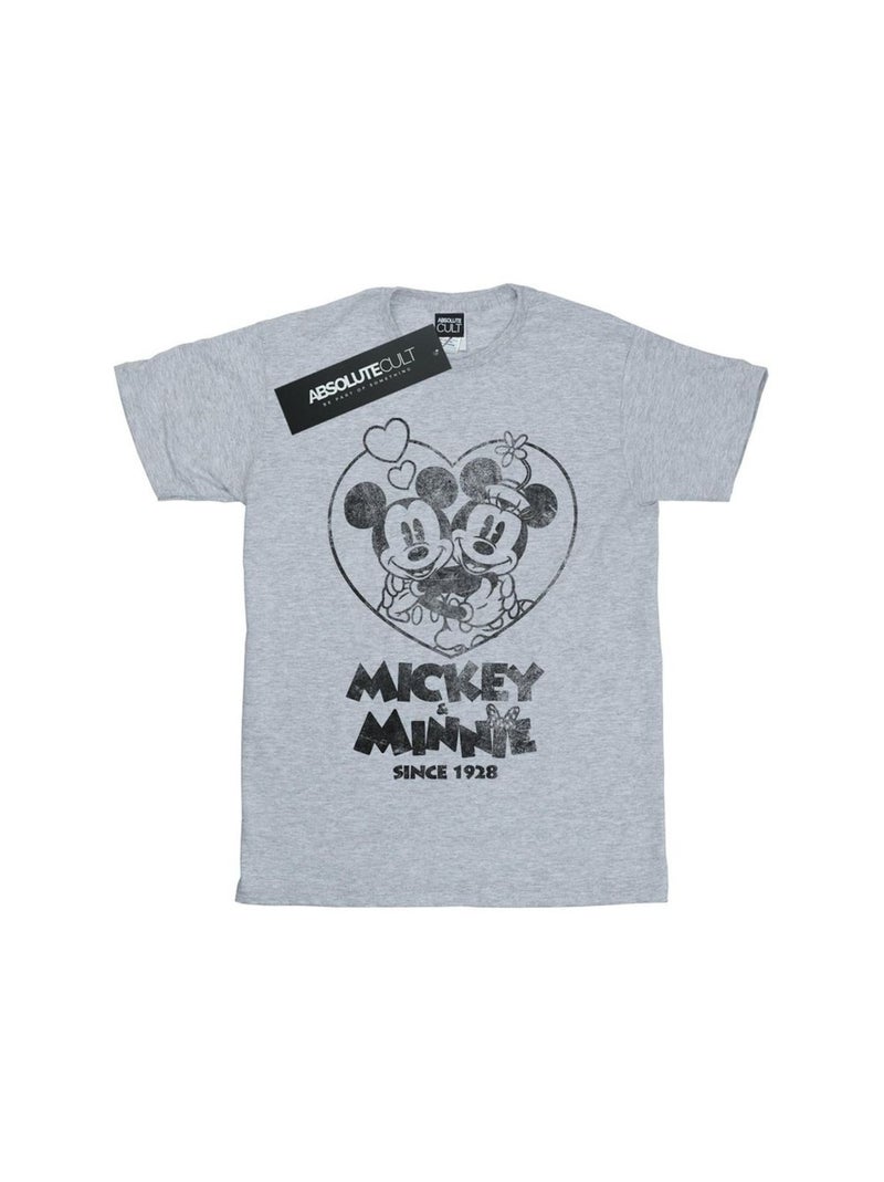 Disney - T-shirt SINCE Gris chiné - Kiabi