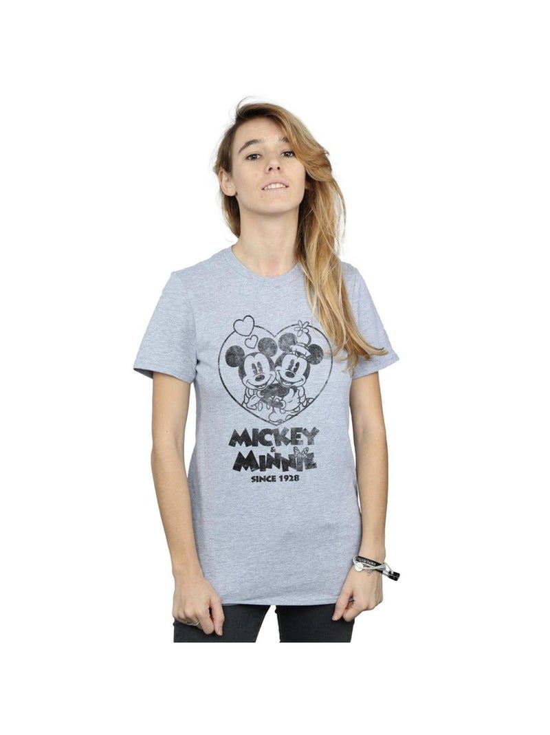 Disney - T-shirt SINCE Gris chiné - Kiabi