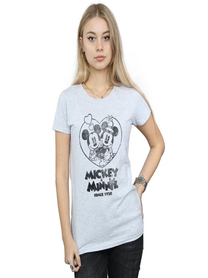 Disney - T-shirt SINCE Gris chiné - Kiabi