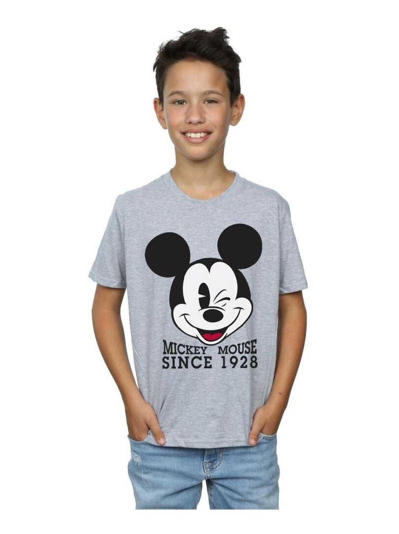Disney - T-shirt SINCE Gris chiné - Kiabi