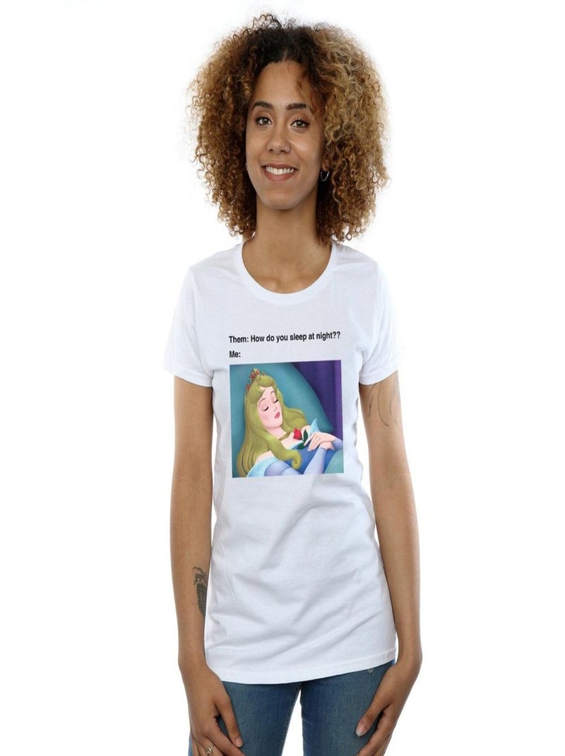 Disney - T-shirt SLEEPING BEAUTY Blanc - Kiabi