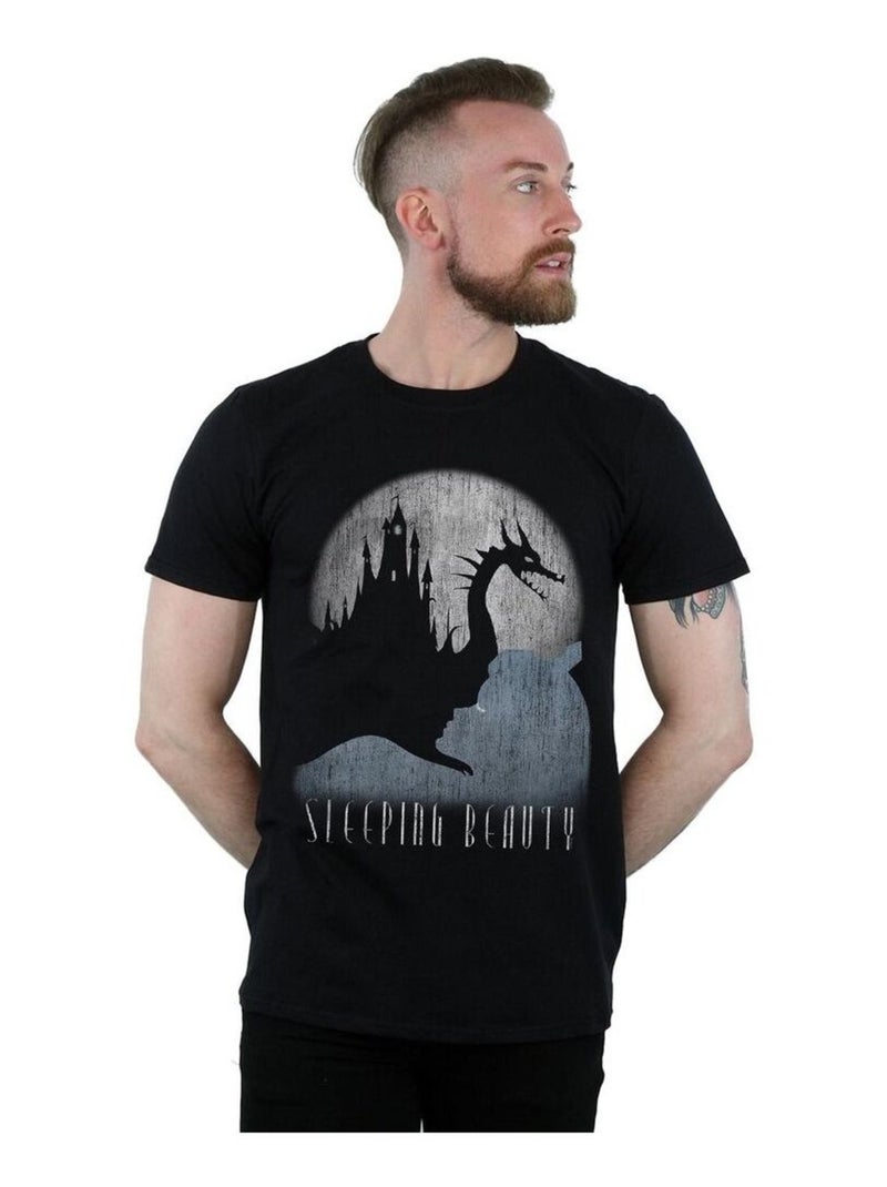 Disney - T-shirt SLEEPING BEAUTY HIDDEN ILLUSION Noir - Kiabi