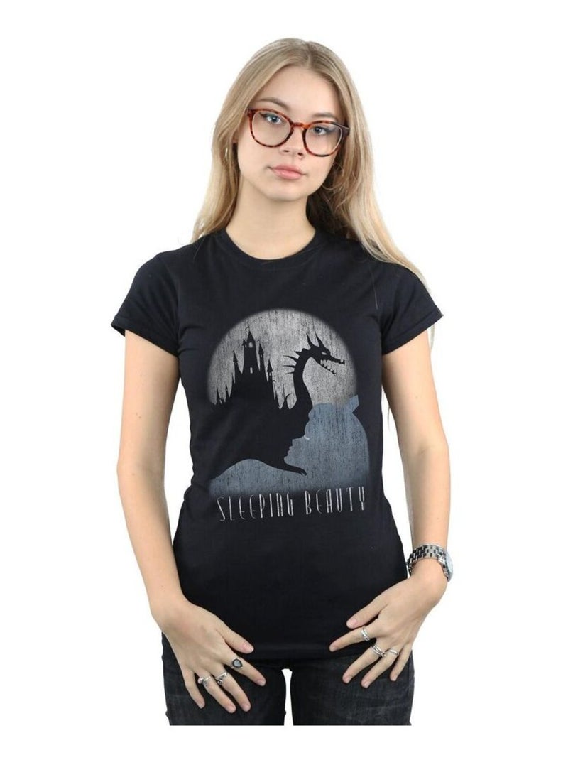 Disney - T-shirt SLEEPING BEAUTY HIDDEN ILLUSION Noir - Kiabi
