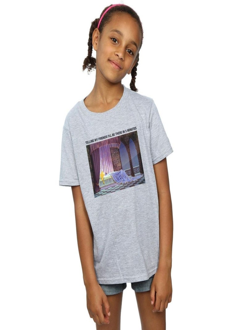 Disney - T-shirt SLEEPING BEAUTY I'LL BE THERE IN Gris chiné - Kiabi