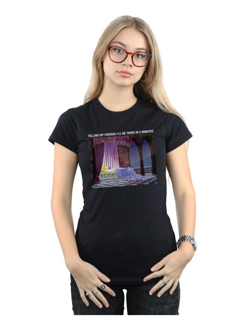 Disney - T-shirt SLEEPING BEAUTY I'LL BE THERE IN Noir - Kiabi
