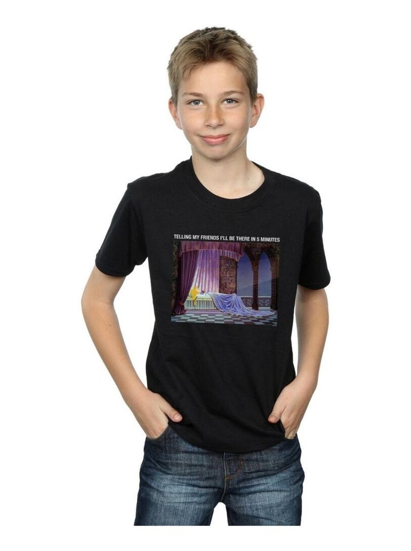 Disney - T-shirt SLEEPING BEAUTY I'LL BE THERE IN Noir - Kiabi