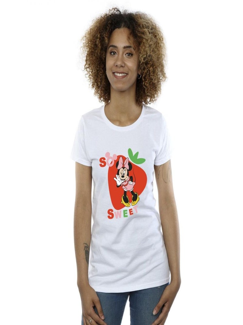 Disney - T-shirt SO SWEET STRAWBERRY Blanc - Kiabi