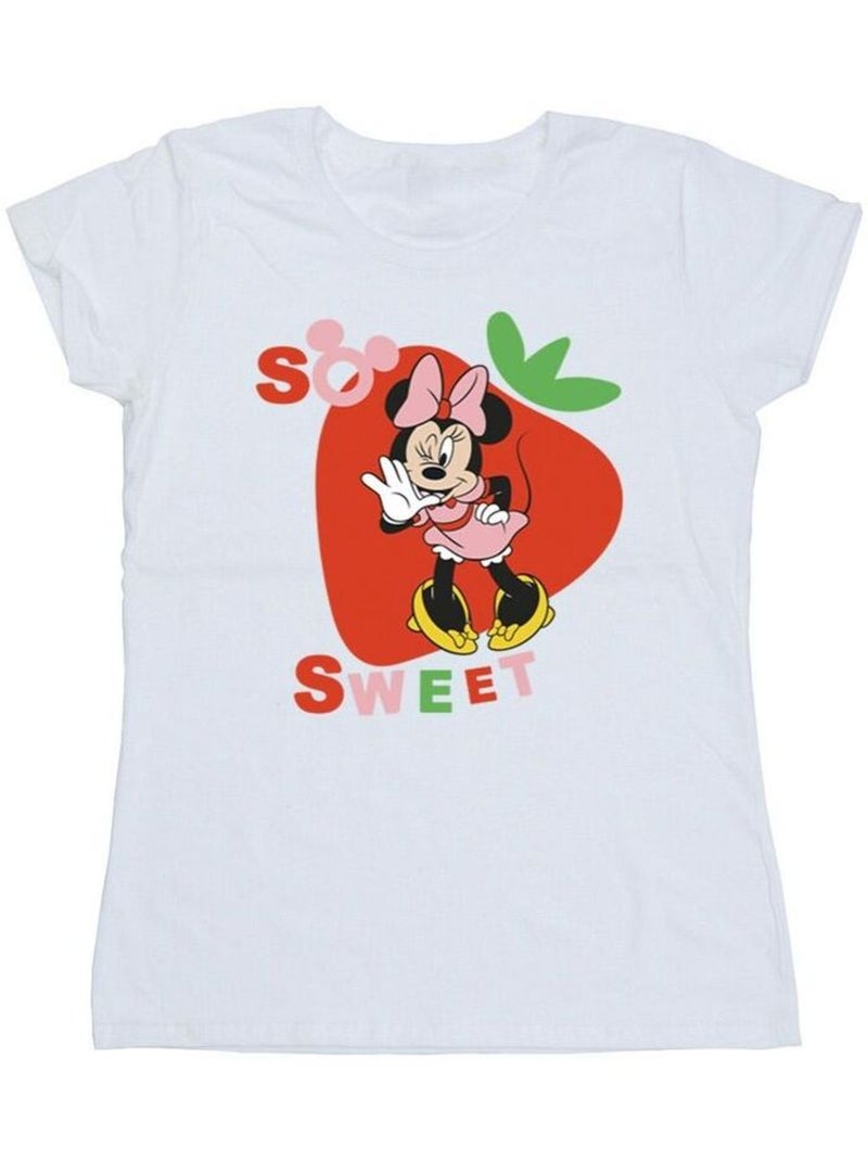 Disney - T-shirt SO SWEET STRAWBERRY Blanc - Kiabi