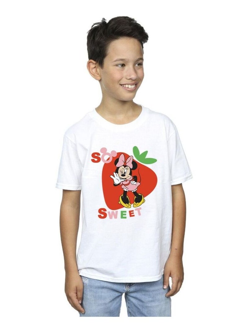 Disney - T-shirt SO SWEET STRAWBERRY Blanc - Kiabi