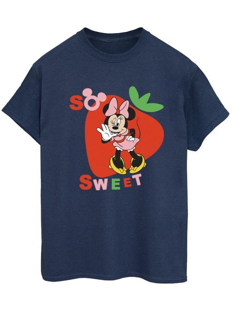 Disney - T-shirt SO SWEET STRAWBERRY Bleu marine - Kiabi