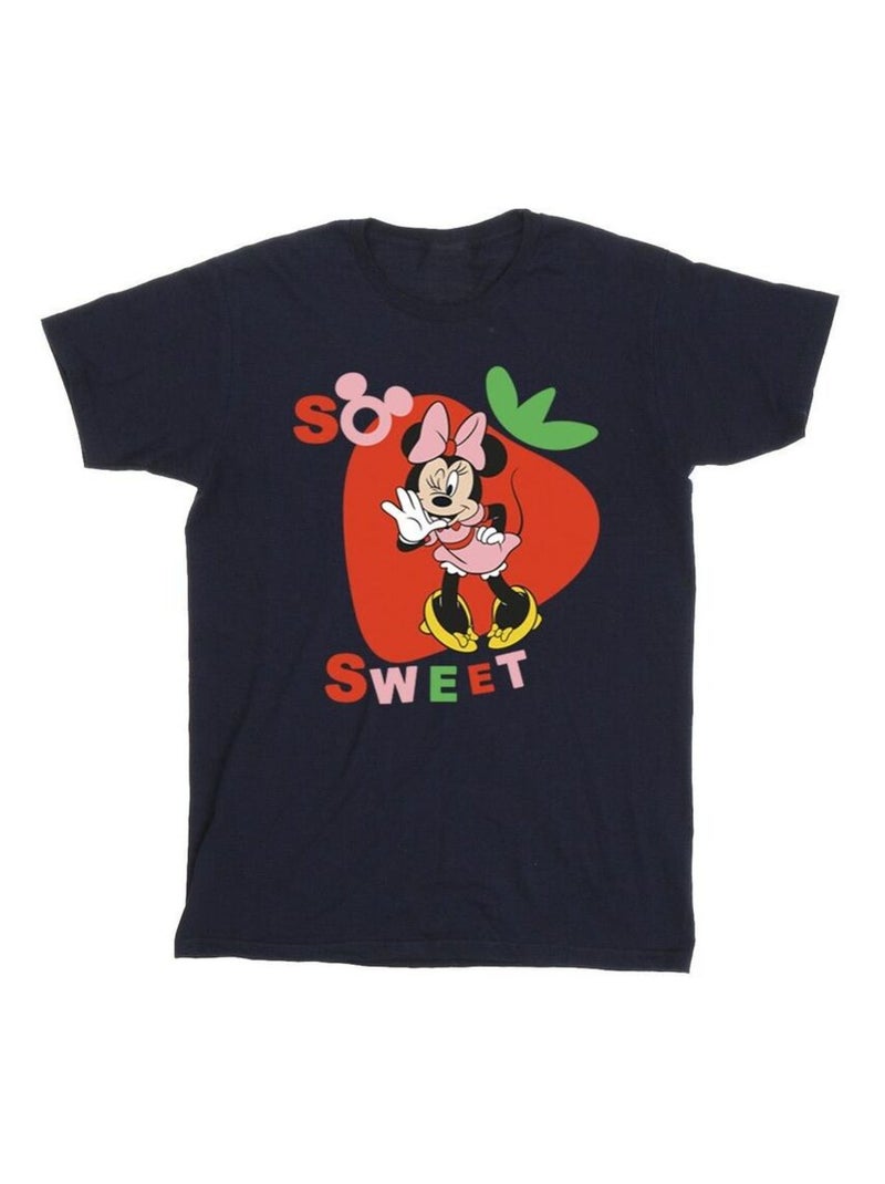 Disney - T-shirt SO SWEET STRAWBERRY Bleu marine - Kiabi