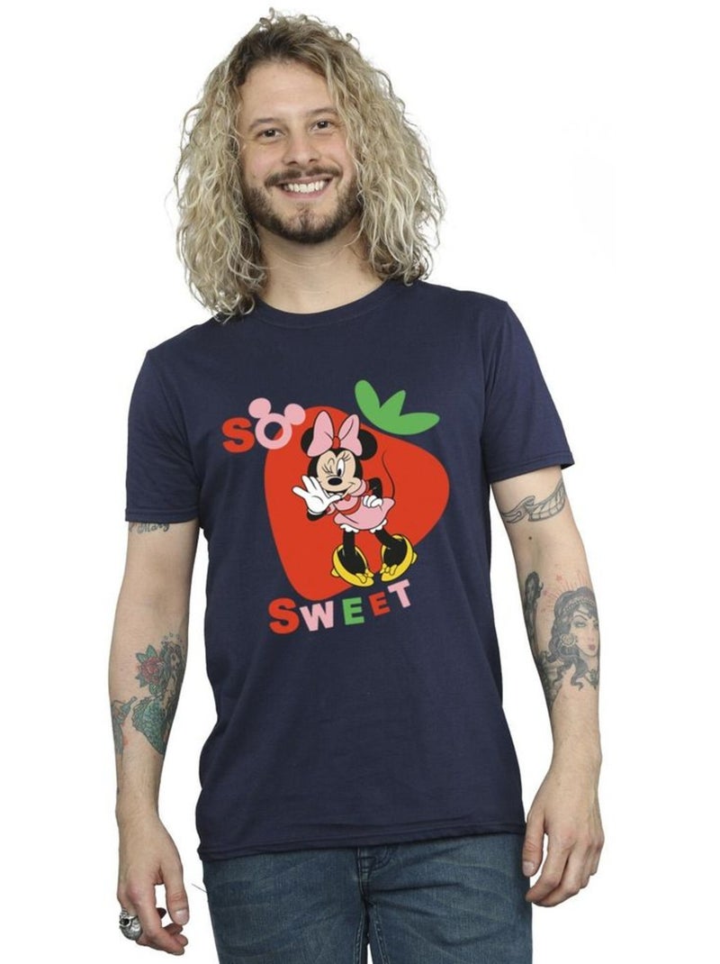Disney - T-shirt SO SWEET STRAWBERRY Bleu marine - Kiabi