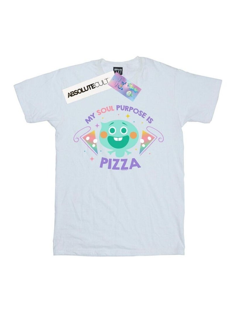Disney - T-shirt SOUL SOUL PURPOSE IS PIZZA Blanc - Kiabi