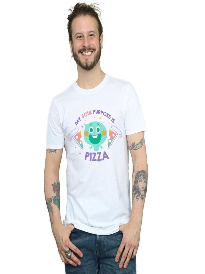 Disney - T-shirt SOUL SOUL PURPOSE IS PIZZA Blanc - Kiabi