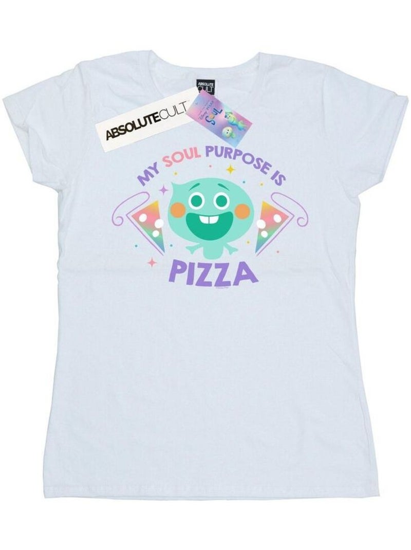 Disney - T-shirt SOUL SOUL PURPOSE IS PIZZA Blanc - Kiabi