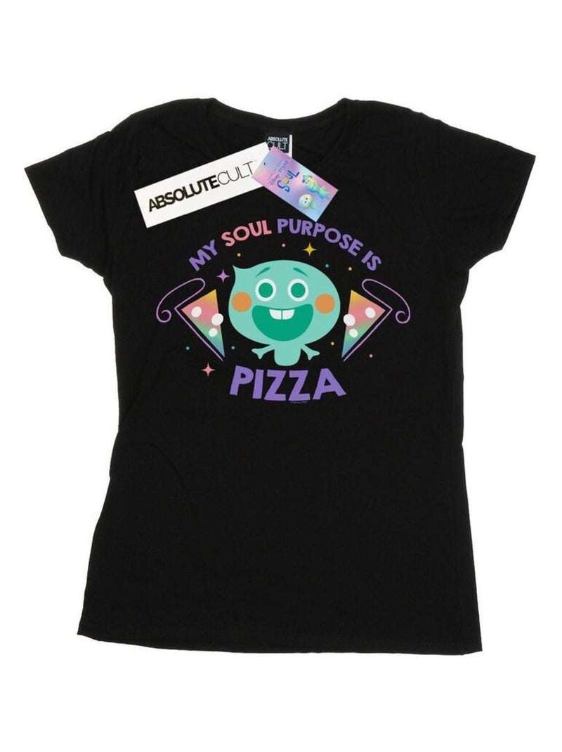 Disney - T-shirt SOUL SOUL PURPOSE IS PIZZA Noir - Kiabi