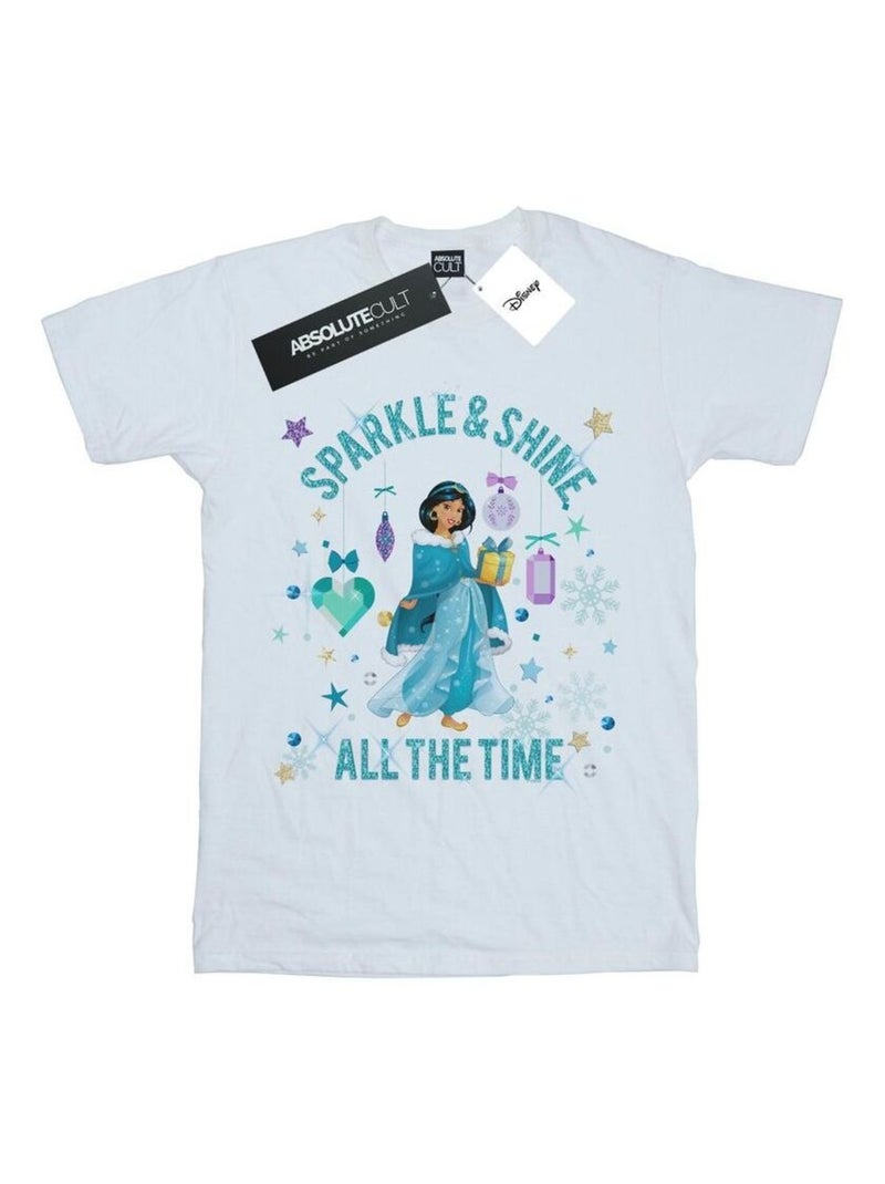 Disney - T-shirt SPARKLE AND SHINE Blanc - Kiabi