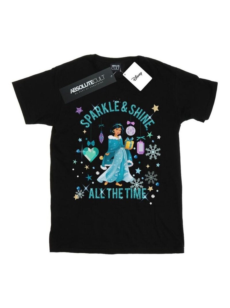 Disney - T-shirt SPARKLE AND SHINE Noir - Kiabi