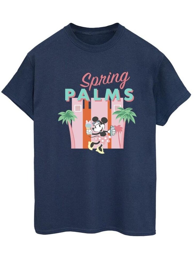 Disney - T-shirt SPRING PALMS Bleu marine - Kiabi