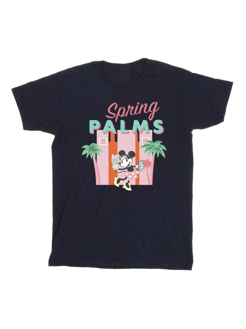 Disney - T-shirt SPRING PALMS Bleu marine - Kiabi