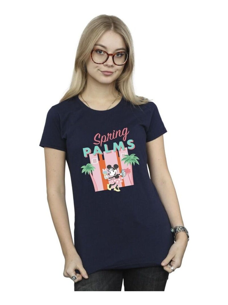 Disney - T-shirt SPRING PALMS Bleu marine - Kiabi