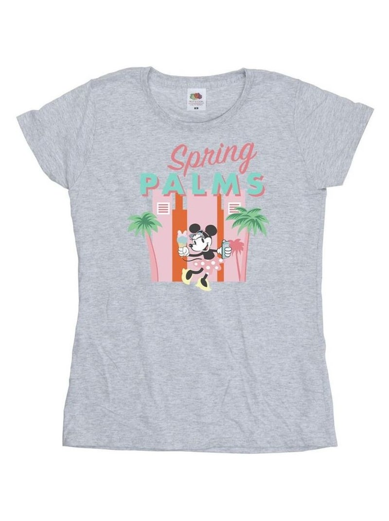 Disney - T-shirt SPRING PALMS Gris chiné - Kiabi