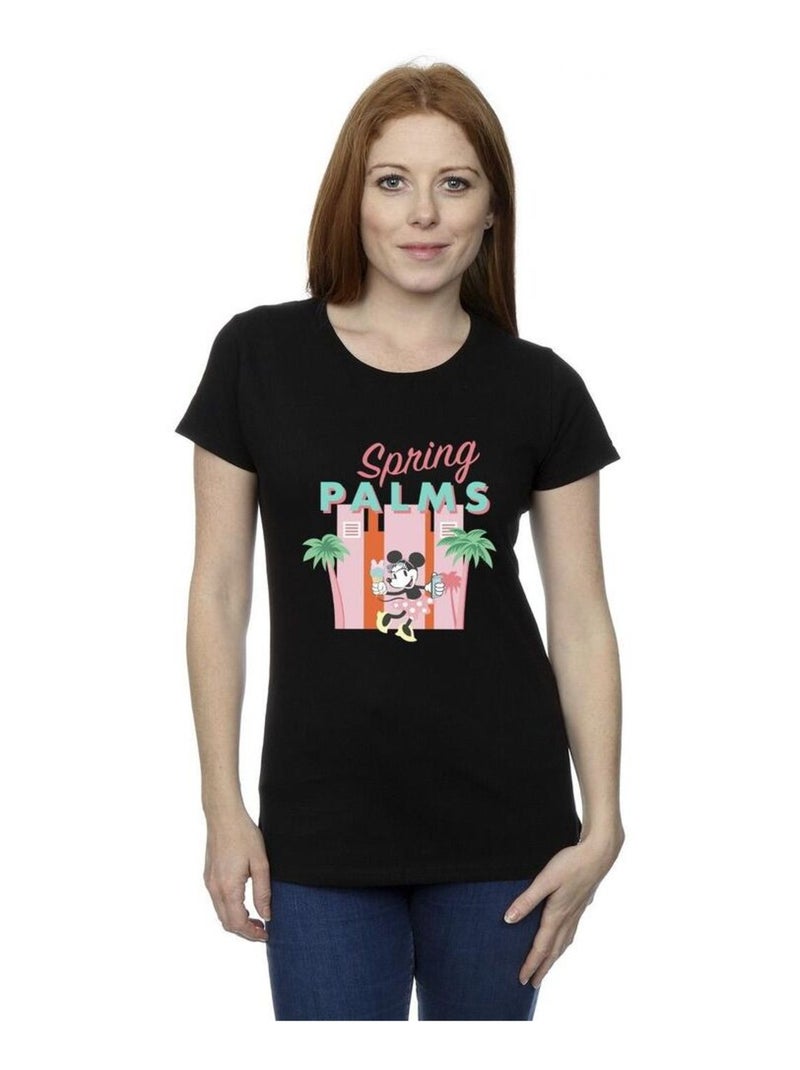 Disney - T-shirt SPRING PALMS Noir - Kiabi