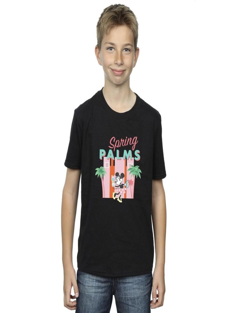 Disney - T-shirt SPRING PALMS Noir - Kiabi