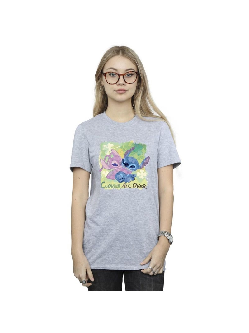 Disney - T-shirt ST PATRICK'S DAY Gris chiné - Kiabi