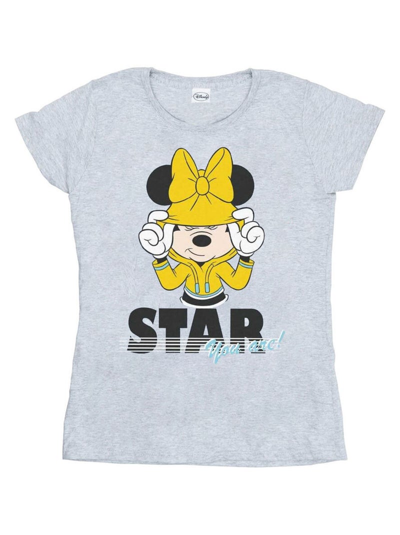 Disney - T-shirt STAR YOU ARE Gris chiné - Kiabi