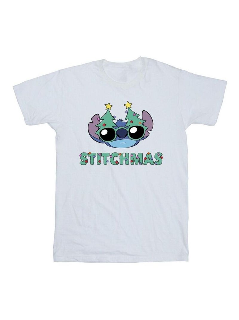 Disney - T-shirt STITCHMAS Blanc - Kiabi