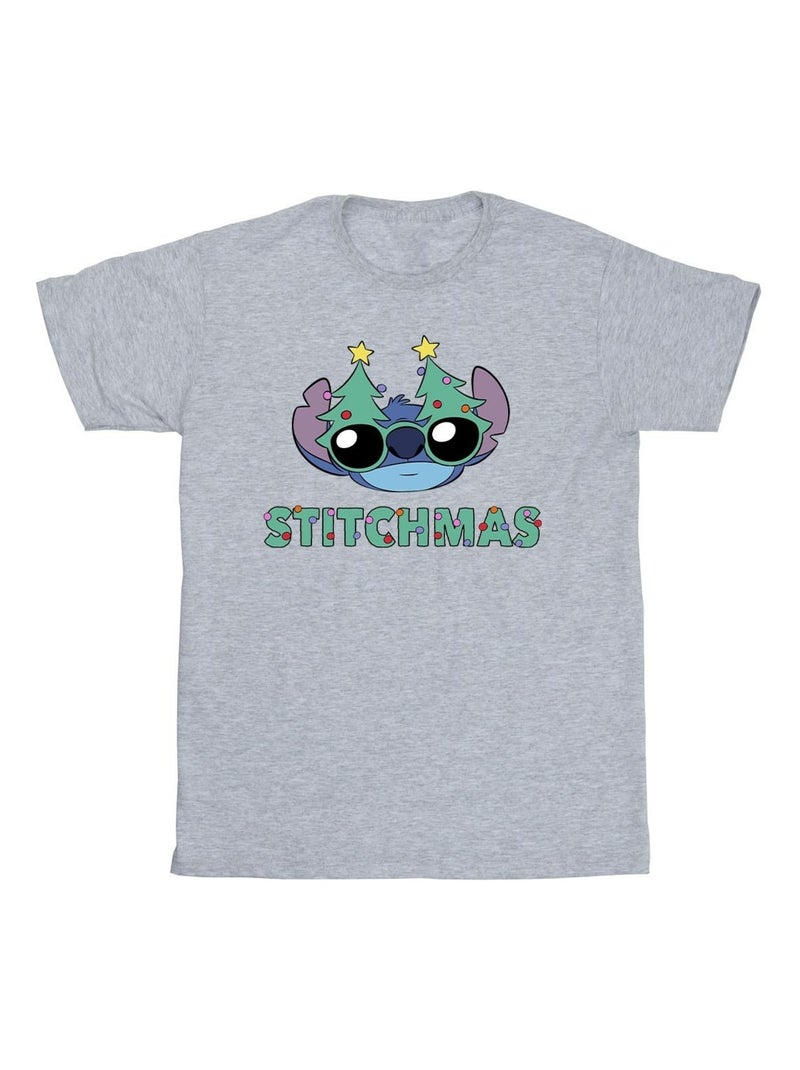 Disney - T-shirt STITCHMAS Gris chiné - Kiabi