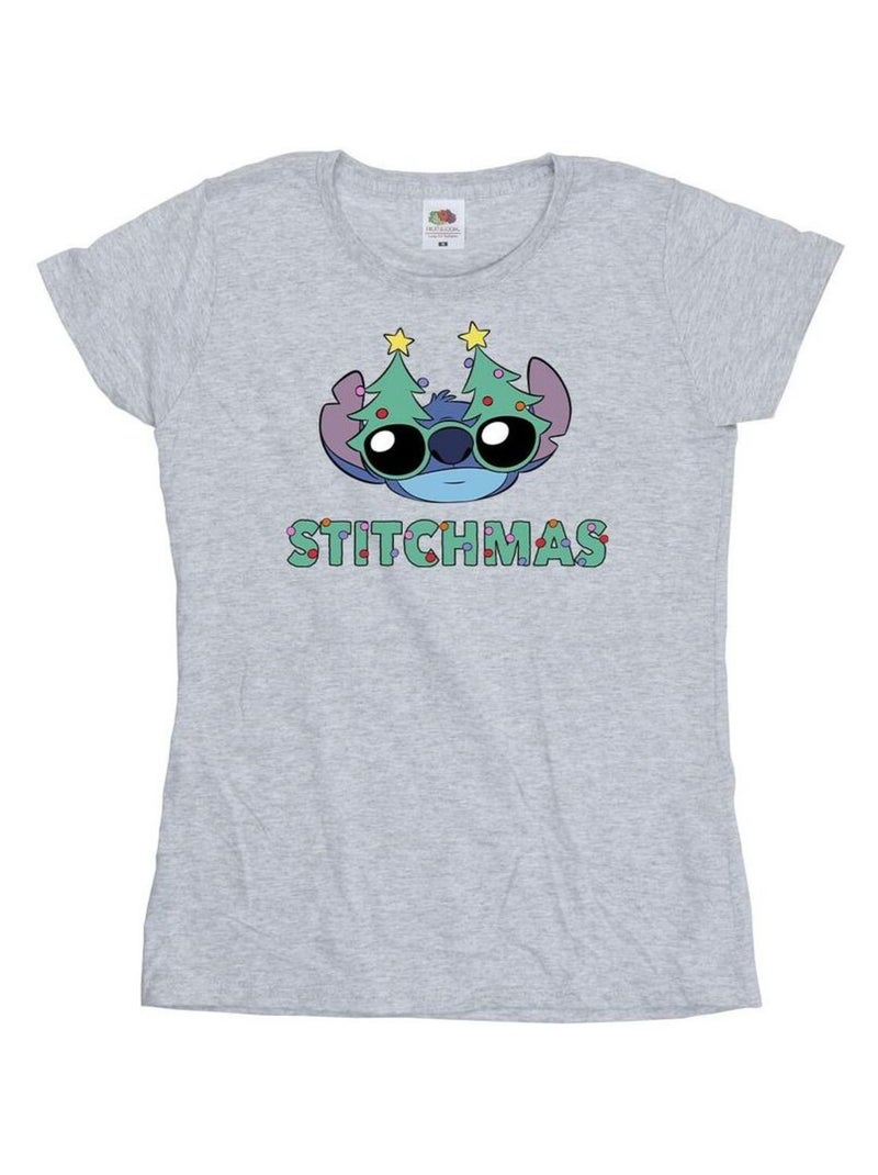 Disney - T-shirt STITCHMAS Gris chiné - Kiabi