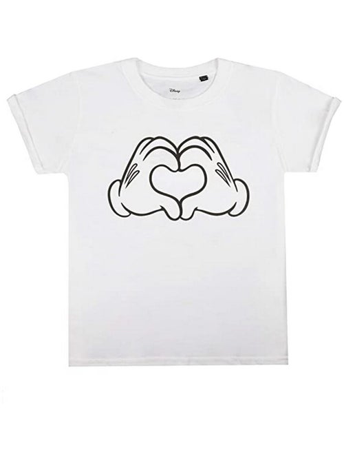 Disney - T-shirt style Mickey Mouse LOVE HANDS - Kiabi
