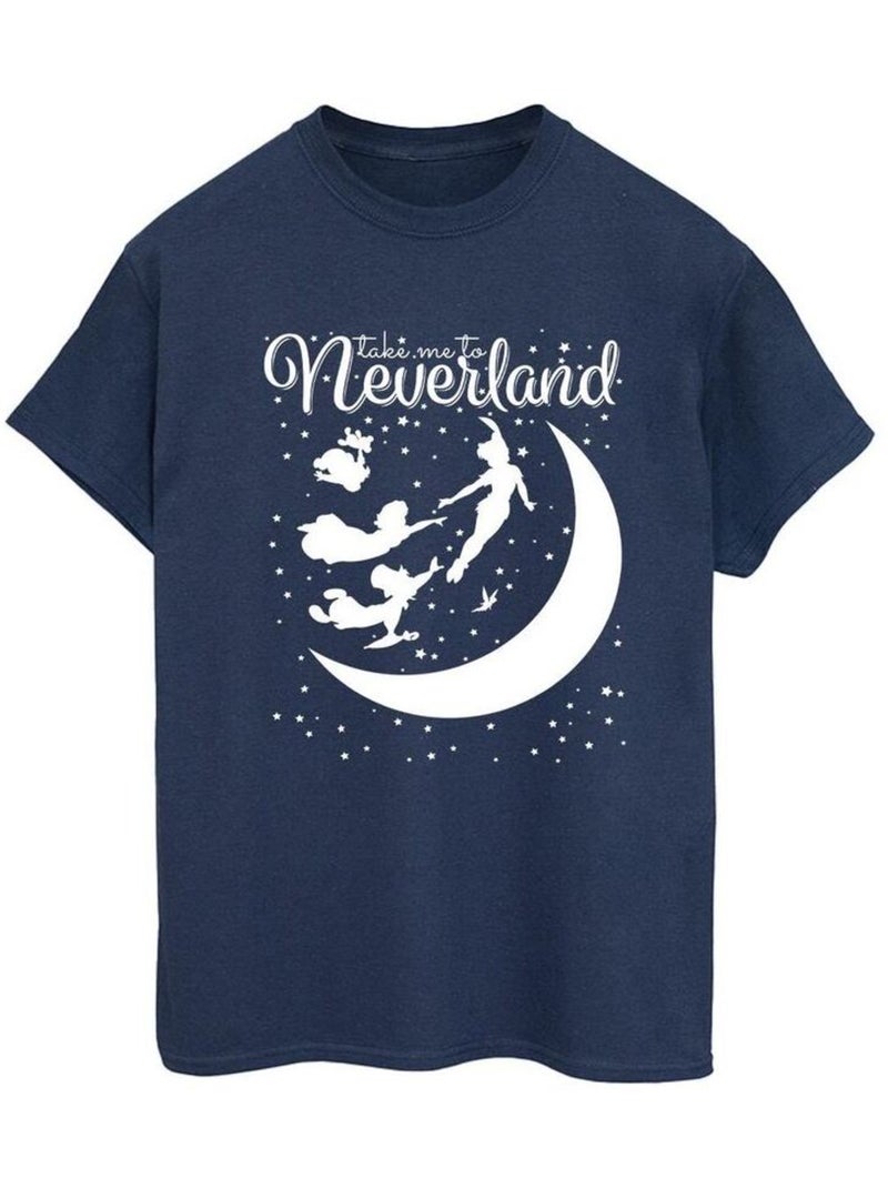 Disney - T-shirt TAKE ME TO NEVERLAND Bleu marine - Kiabi