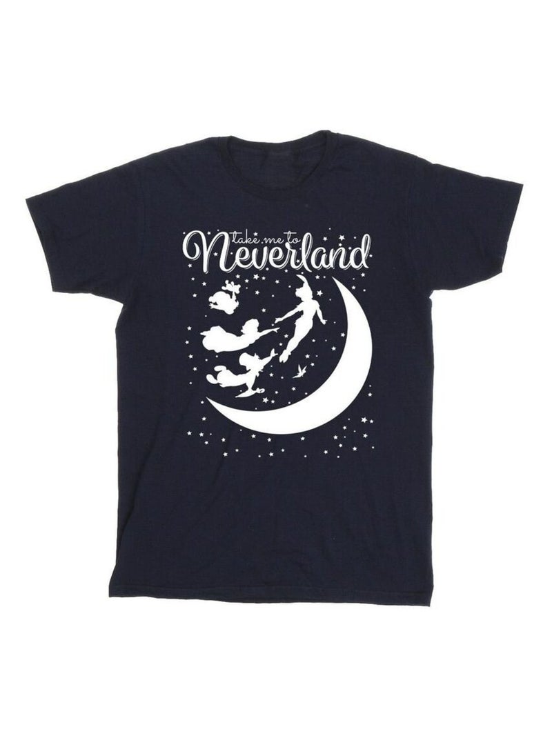 Disney - T-shirt TAKE ME TO NEVERLAND Bleu marine - Kiabi