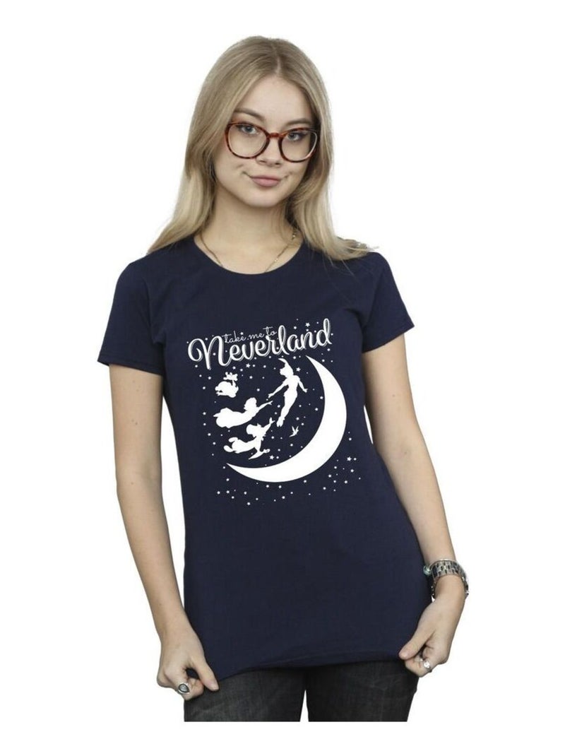 Disney - T-shirt TAKE ME TO NEVERLAND Bleu marine - Kiabi