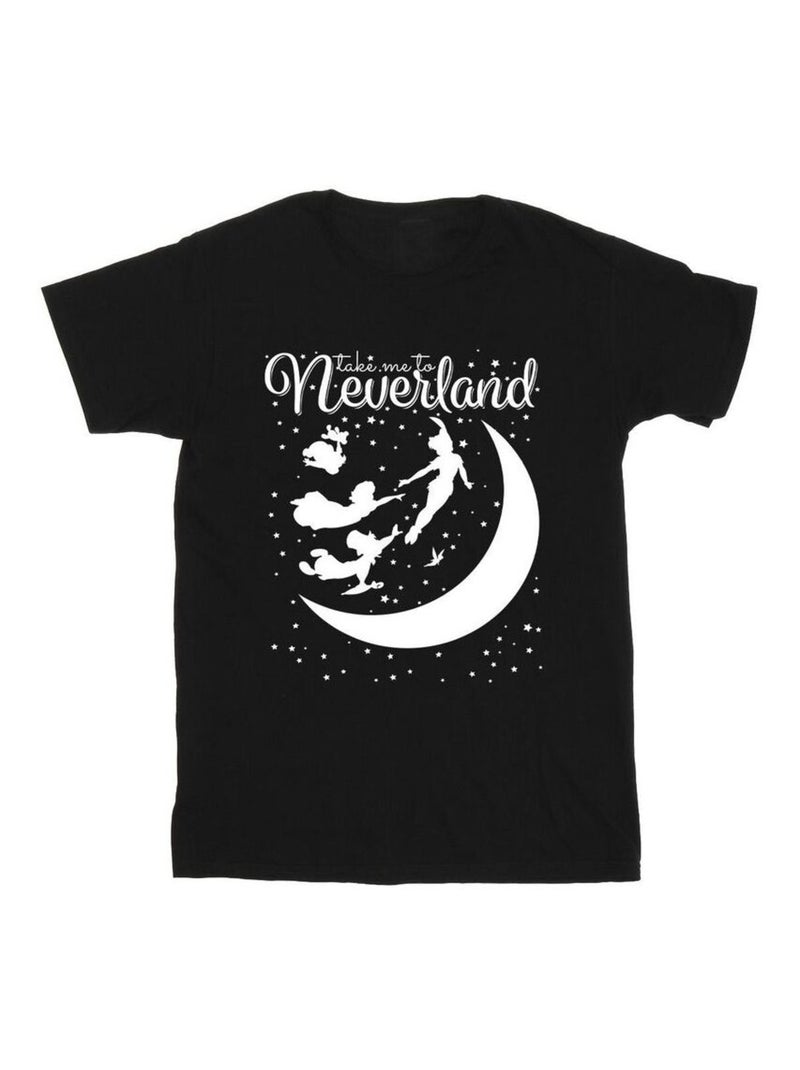 Disney - T-shirt TAKE ME TO NEVERLAND Noir - Kiabi