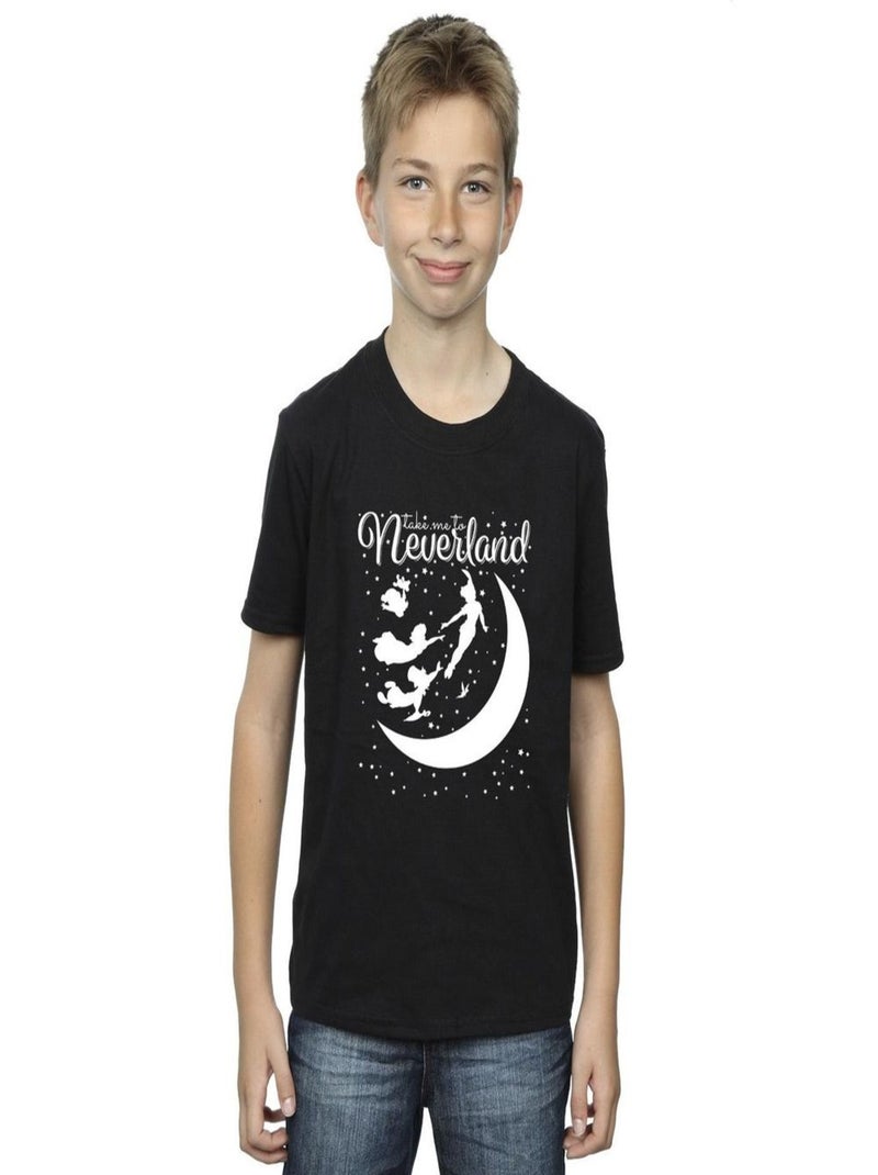 Disney - T-shirt TAKE ME TO NEVERLAND Noir - Kiabi