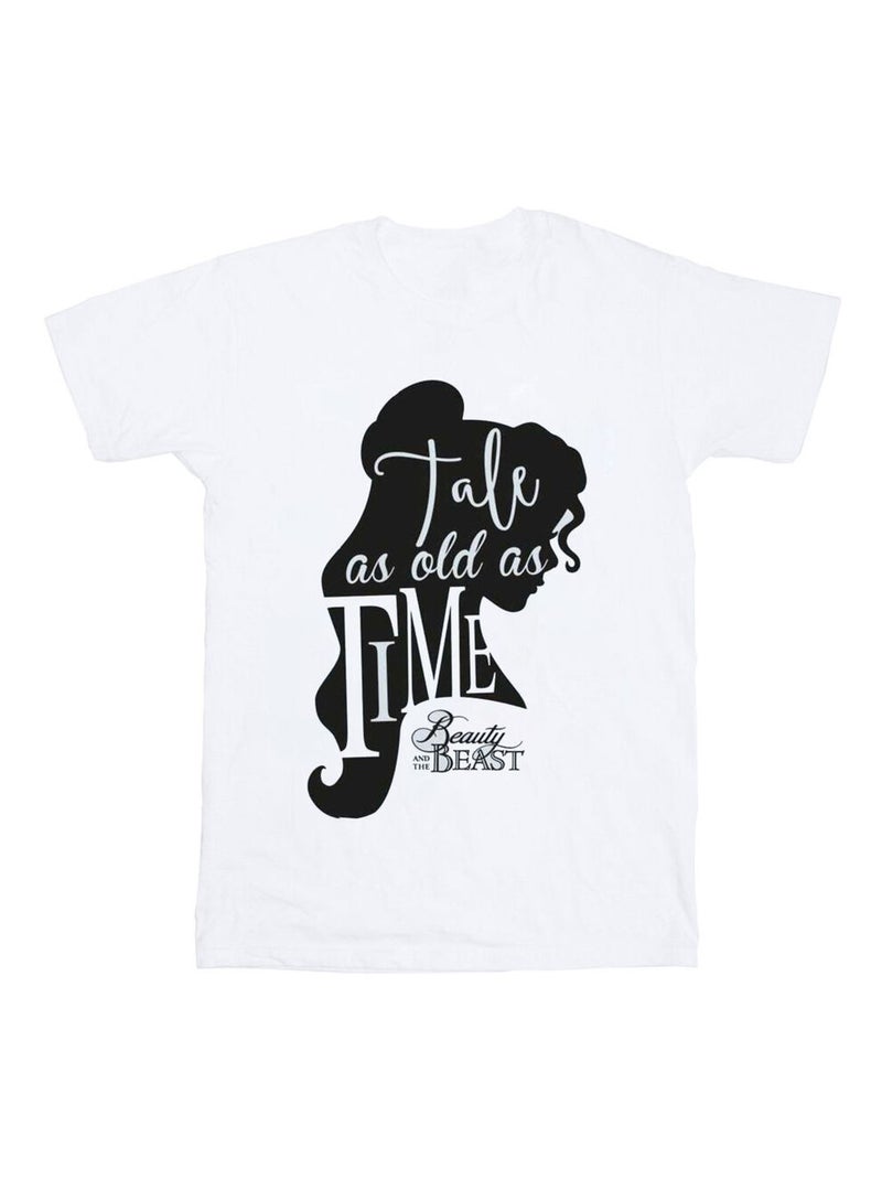 Disney - T-shirt TALE AS OLD AS TIME Blanc - Kiabi