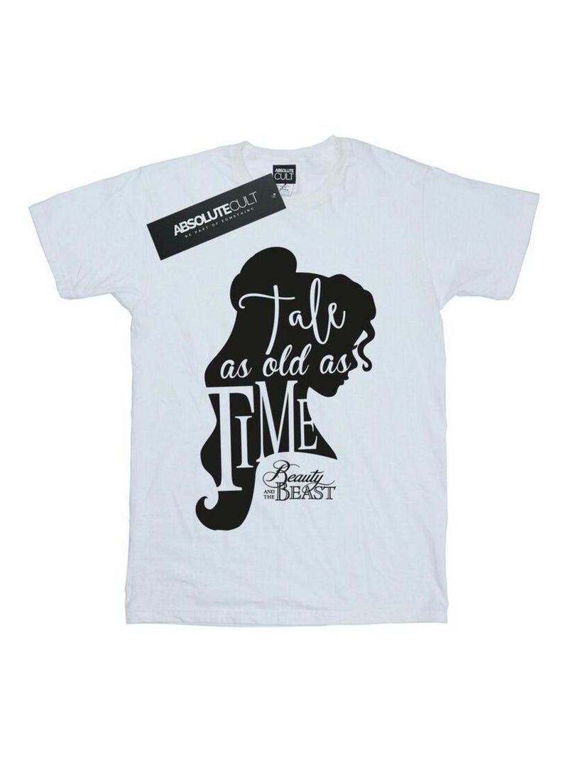 Disney - T-shirt TALE AS OLD AS TIME Blanc - Kiabi