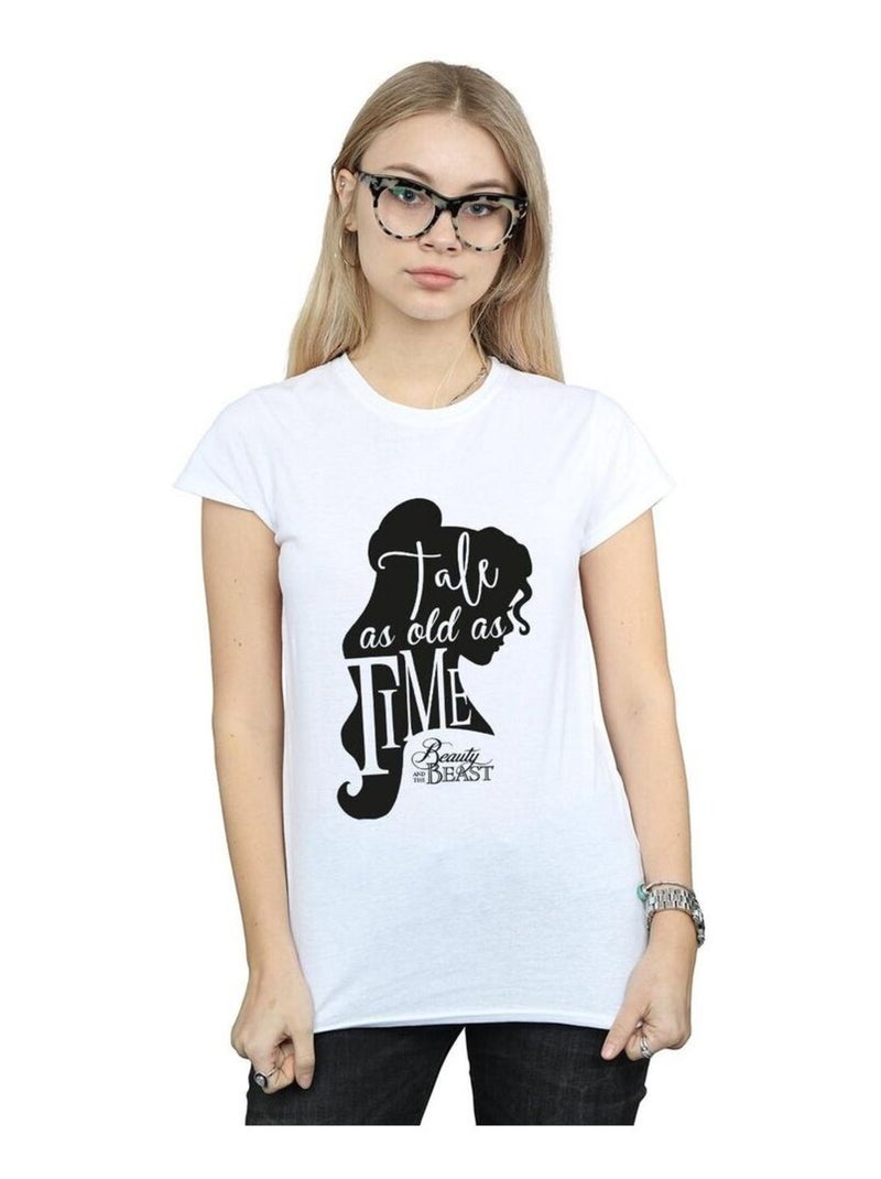 Disney - T-shirt TALE AS OLD AS TIME Blanc - Kiabi