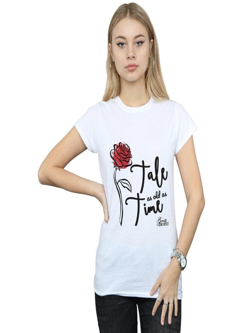 Disney - T-shirt TALE AS OLD AS TIME Blanc - Kiabi