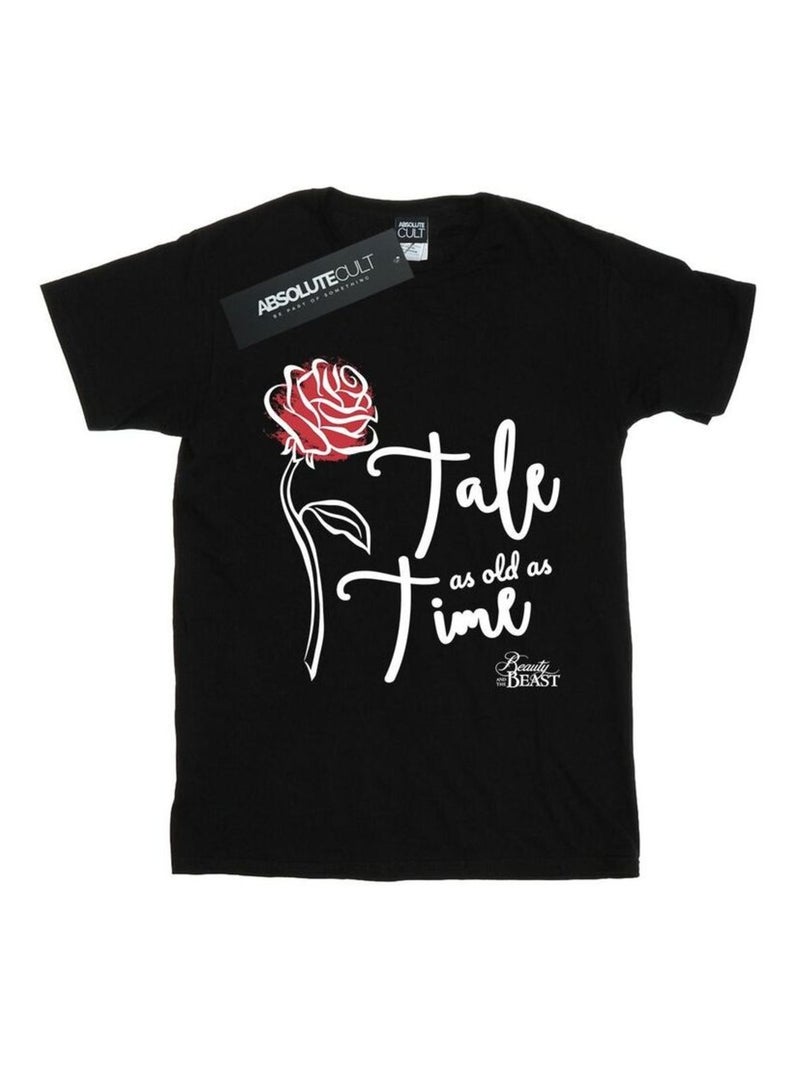 Disney - T-shirt TALE AS OLD AS TIME Noir - Kiabi