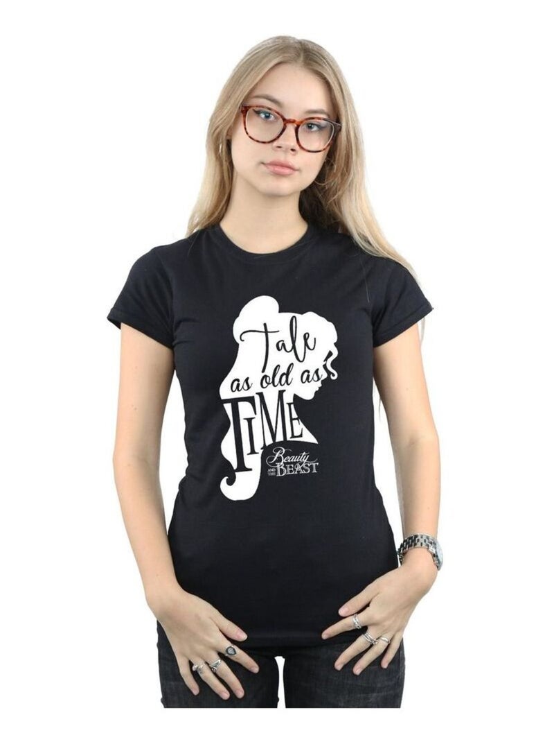 Disney - T-shirt TALE AS OLD AS TIME Noir - Kiabi