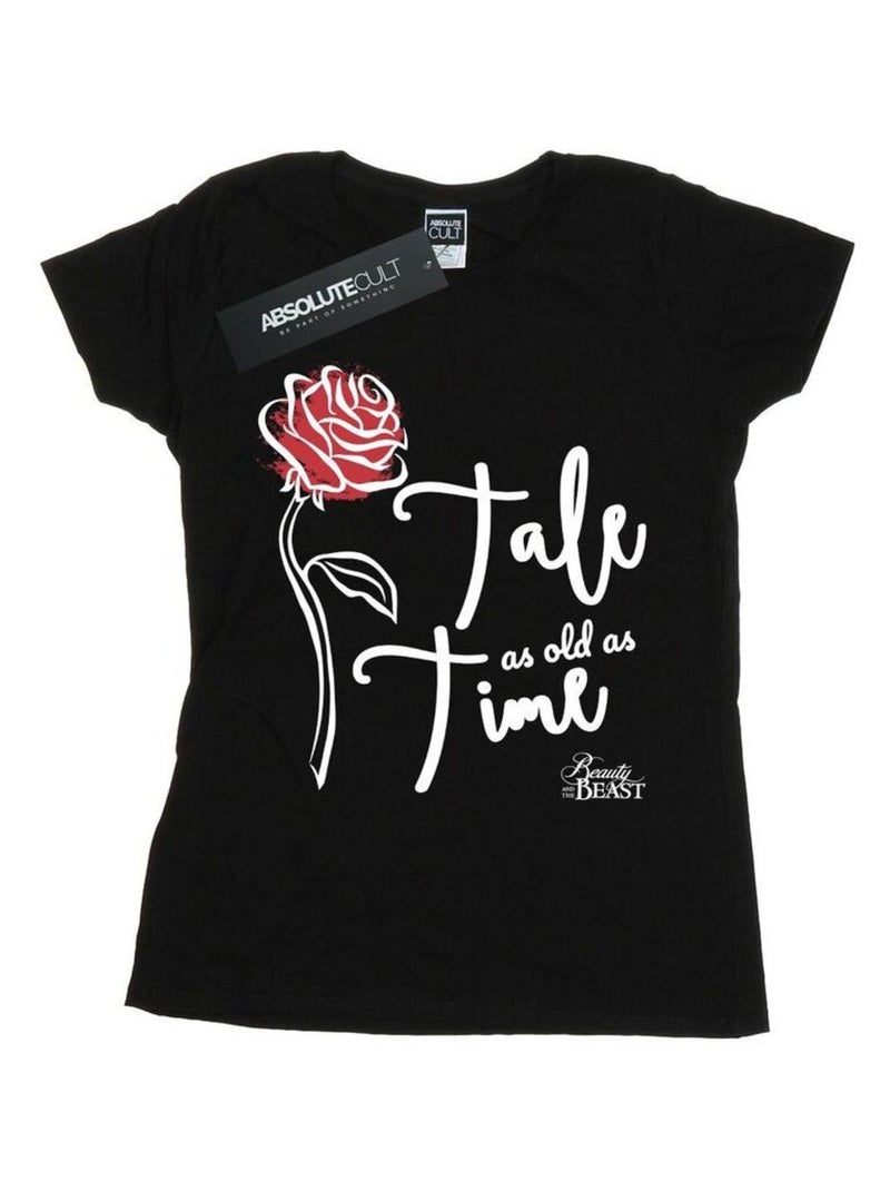 Disney - T-shirt TALE AS OLD AS TIME Noir - Kiabi